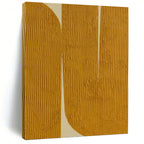“Yellow - White Textured Abstract” - Textured Abstract Painting On Canvas PT1244