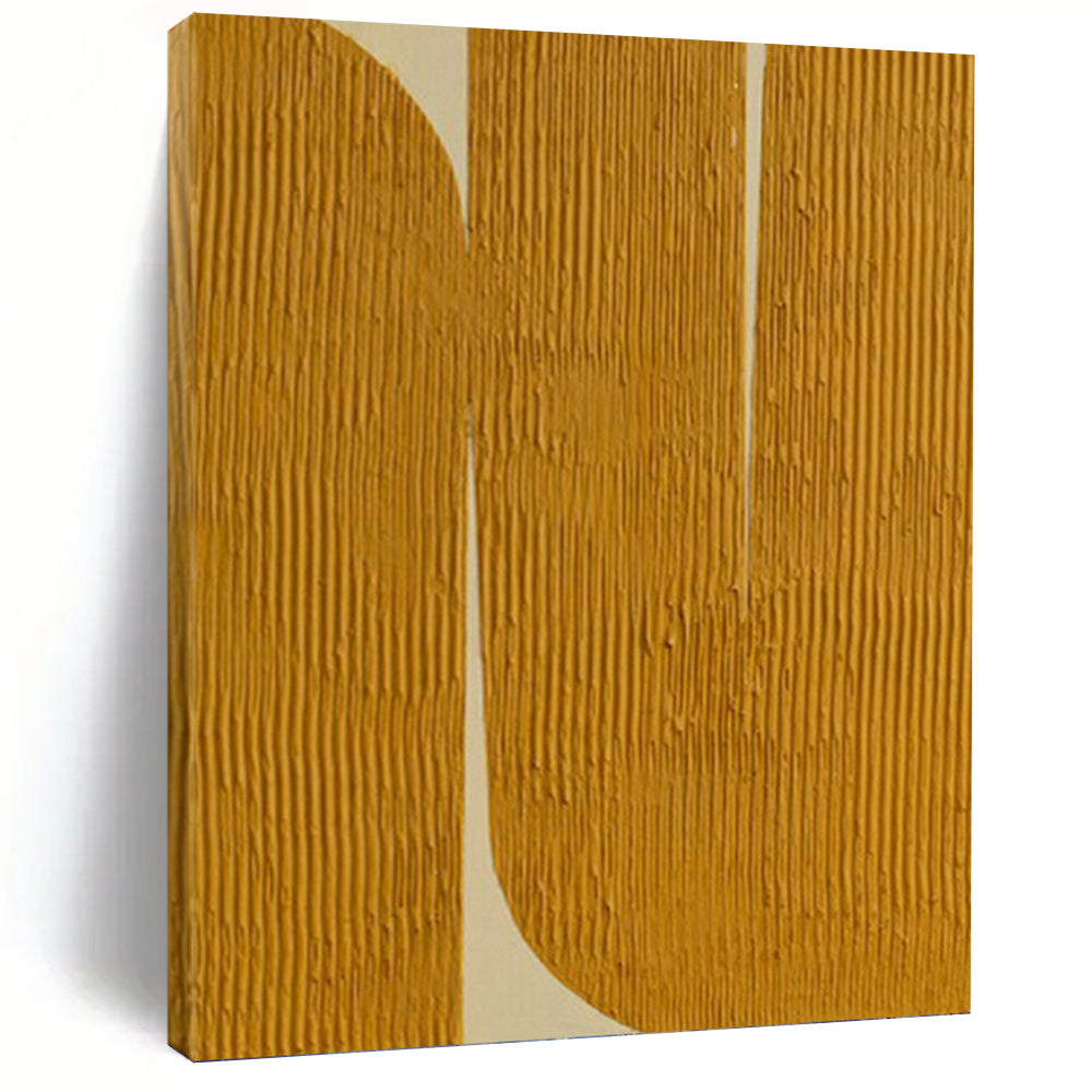 “Yellow - White Textured Abstract” - Textured Abstract Painting On Canvas PT1244
