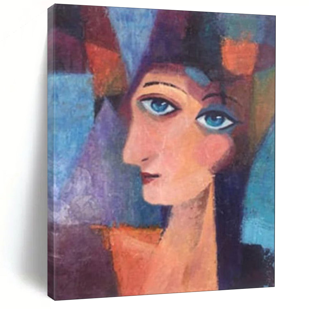 “Cubist Woman’s Portrait” - Cubist Painting On Canvas PT1997