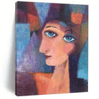“Cubist Woman’s Portrait” - Cubist Painting On Canvas PT1997