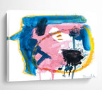 “Colorful Abstract Face - Like Shapes” - Whimsical Abstract Painting On Canvas PT117