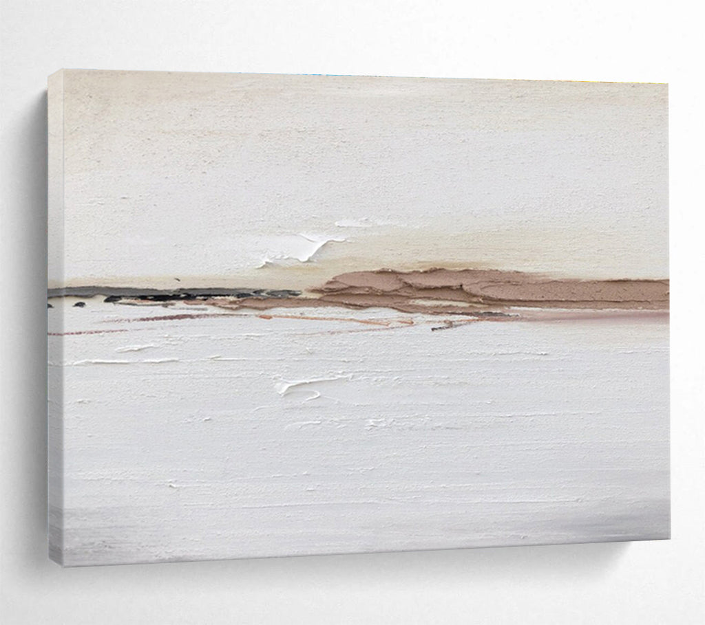 “Earth - Tone Textured Stripes” - Textured Oil Painting on Canvas DKS913