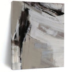 “Grey - White Textured Abstract” - Minimalist Abstract Painting On Canvas PT1304