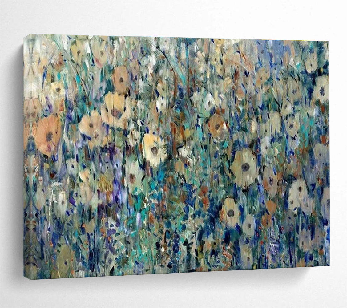 “Colorful Wildflower Field” - Impressionistic Oil Painting On Canvas DKS897