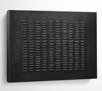 Black Textured Minimalist Abstract Painting On Canvas DKS089