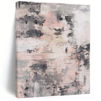 “Muted Pink - Gray Abstract Fusion” - Subtle Abstract Painting On Canvas PS0051