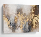 “Gilded Neutrals” - Textured Abstract Painting On Canvas DKS413