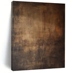 “Dark Brown Textured Abstract” - Rustic Abstract Painting On Canvas PS0097