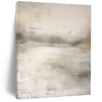 “Soft Gray Abstract” - Abstract, Subtle - Toned Painting On Canvas PT1668