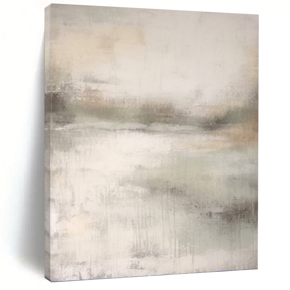 “Soft Gray Abstract” - Abstract, Subtle - Toned Painting On Canvas PT1668