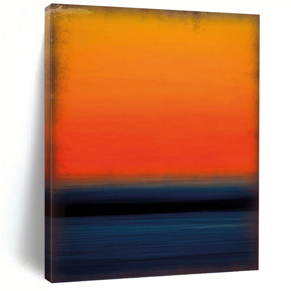 “Orange - Red Horizon” - Minimalist, Sunset - Inspired Painting On Canvas PT1601