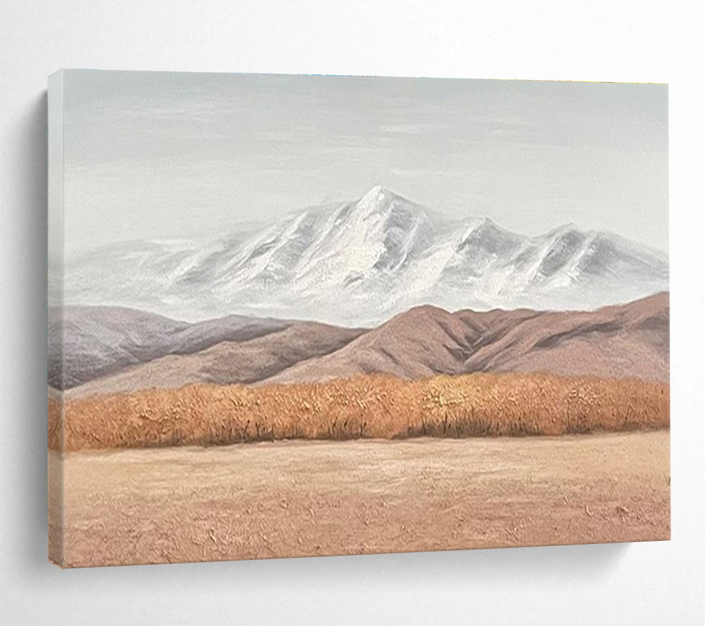 “Snowy Mountain Landscape” - Realistic Oil Painting On Canvas DKS890
