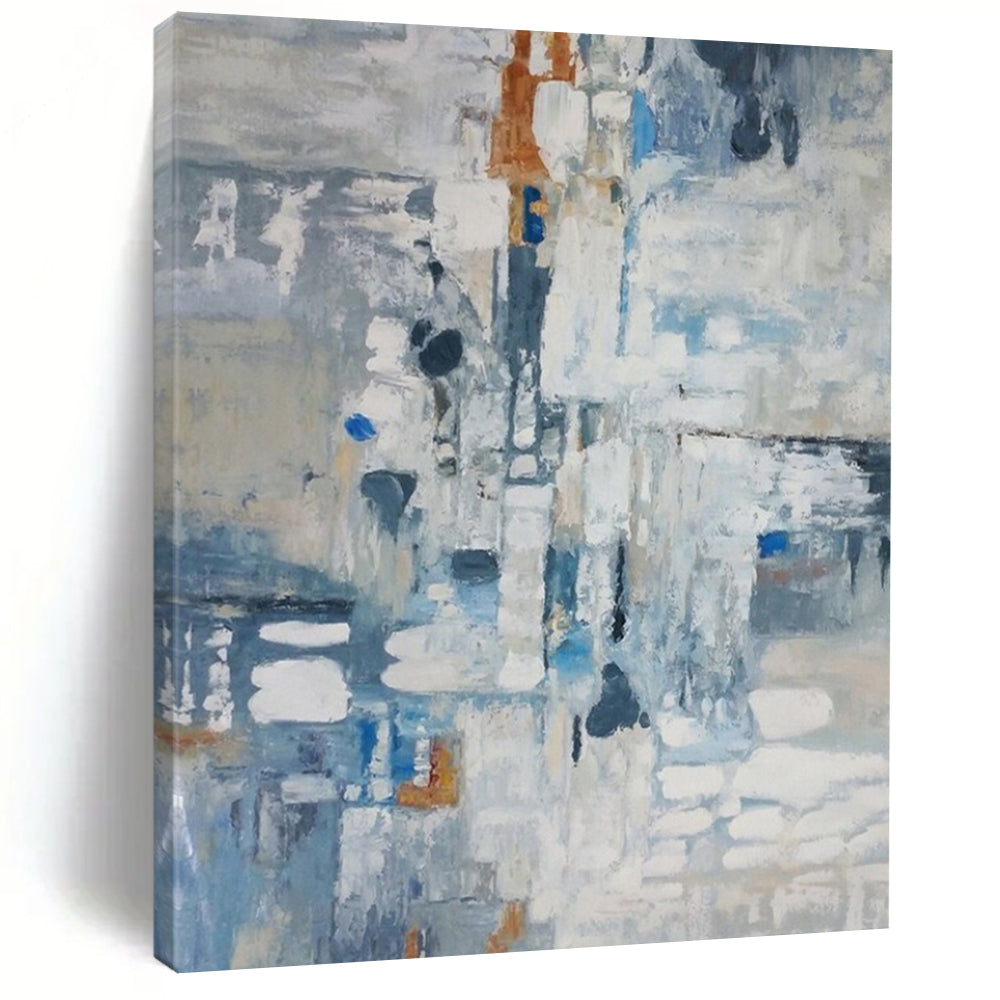 “Blue - Gray Abstract Impressions” - Abstract Landscape Painting On Canvas DS028