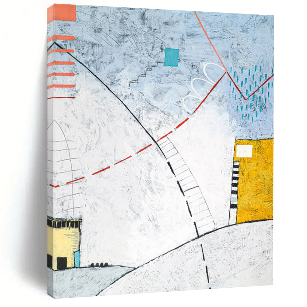 “Abstract Landscape Journey” - Abstract Landscape Painting On Canvas PT2381