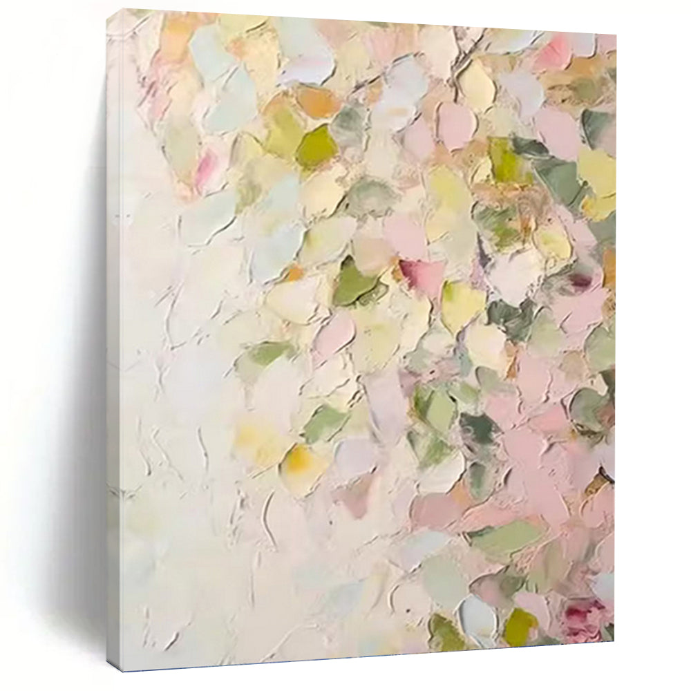 “Pastel Floral Impasto” - Impressionist - Inspired Floral Painting On Canvas PT1391