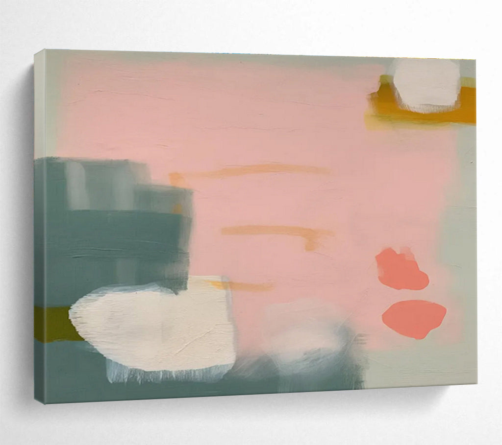 “Geometric Pastel Mix” - Minimalist Abstract Painting On Canvas DKS488