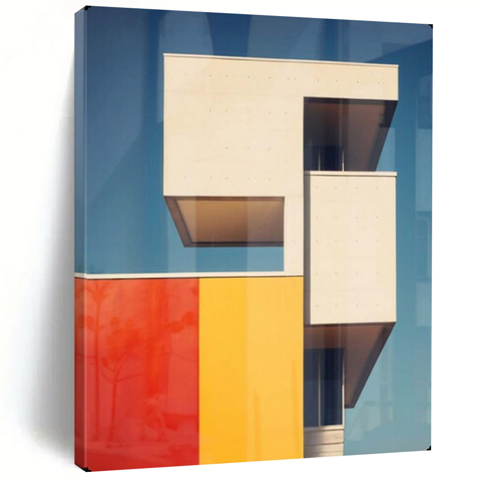 “Color - Blocked Modern Architecture” - Architectural Photography On Canvas PT2173