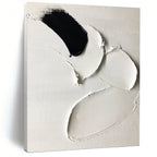 “Black and White Textured Abstract” - Abstract, Tactile - Styled Painting On Canvas PT1665