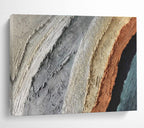 “Colorful Textured Stripes Abstract” - Striped Abstract Painting, Great for Living Room & Creative Office DKS619