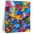 “Vibrant Color Explosion” - Multicolor Abstract Expressionist Painting On Canvas PS0685