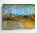Blended Horizon Abstract - Soft - edged Landscape Painting On Canvas DKS372