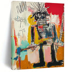 Punk Robot: Basquiat - Inspired Rebel Painting On Canvas DS109