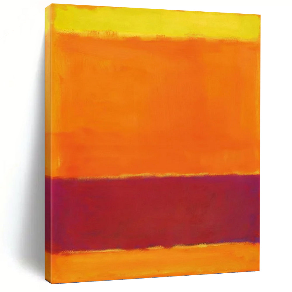 “Yellow - Orange - Purple Color Blocks” - Color - Field, Vibrant - Styled Painting On Canvas PT1607