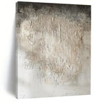 White Textured Minimalist "Cotton Clouds" Painting On Canvas PS0867