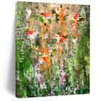 Colorful Floral Impasto Dream - Thick - Painted Abstract Flowers Painting On Canvas PS1236