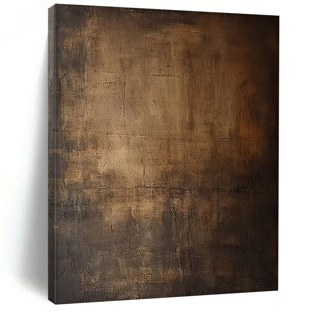 Dark Brown Textured, "Earthy Abyss" – Abstract Textured Painting On Canvas PS0944