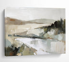 “Neutral - Toned Abstract Landscape” Landscape - Inspired Abstract Painting On Canvas DKS238