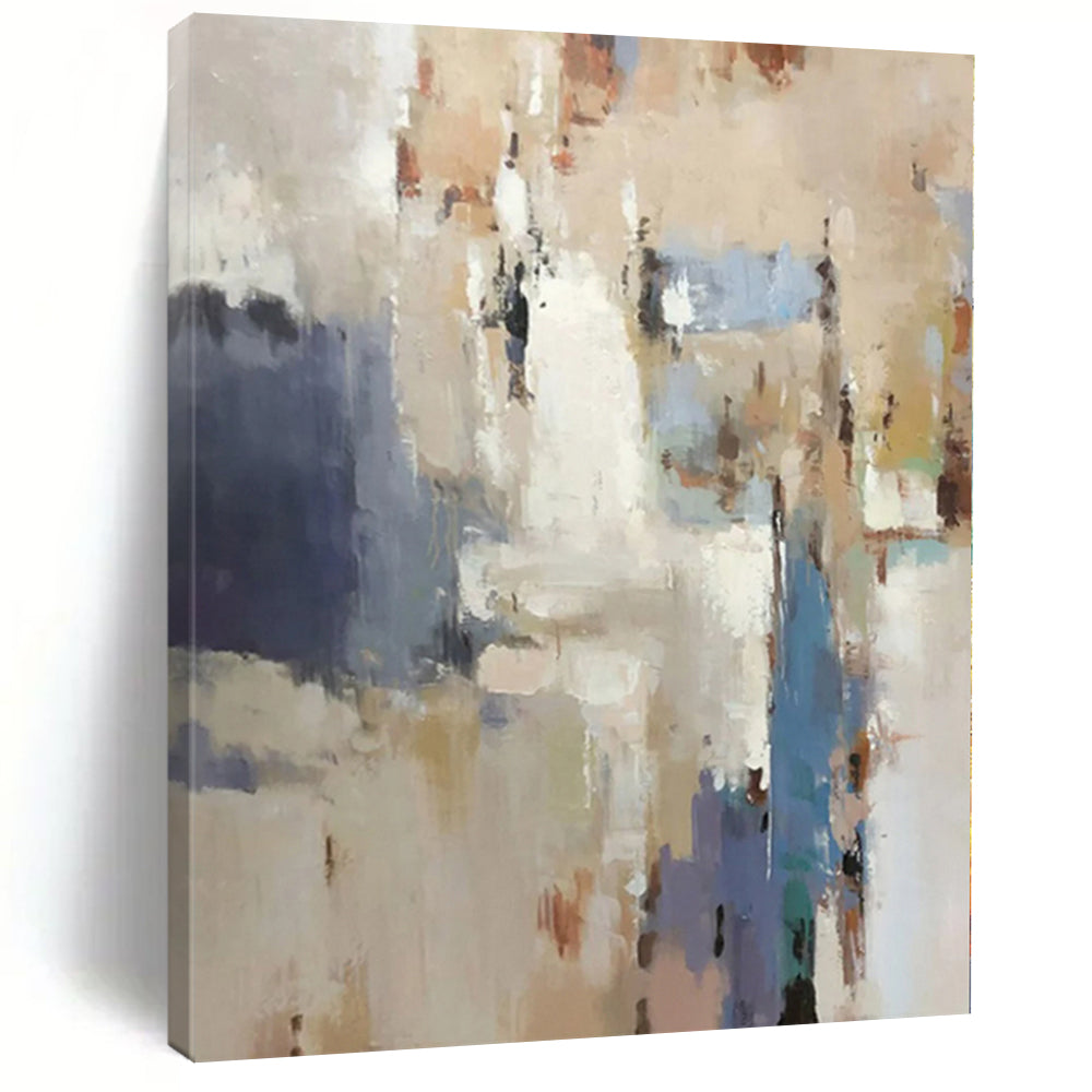 “Soft Color - Block Abstract Composition” - Serene Abstract Painting On Canvas PS0322