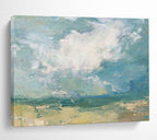 “Soft Abstract Landscape” - Muted Tones “Gentle Morning” Painting On Canvas PT1663