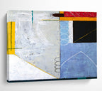 “Geometric Color Fusion Abstract” - Abstract Painting On Canvas DKS570