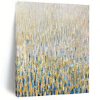 “Golden Rainfall Abstraction” - Impressionistic Abstract Painting On Canvas PS0195