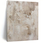 “Beige - Brown Textured Abstract” - Rustic Abstract Painting On Canvas PS0152