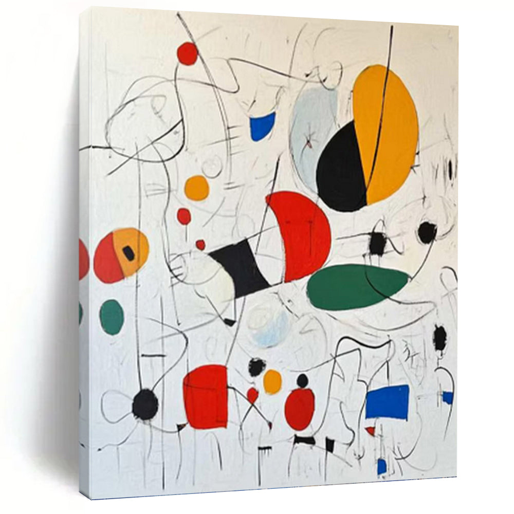 “Colorful Abstract Forms” - Abstract Expressionist Painting On Canvas PT1184
