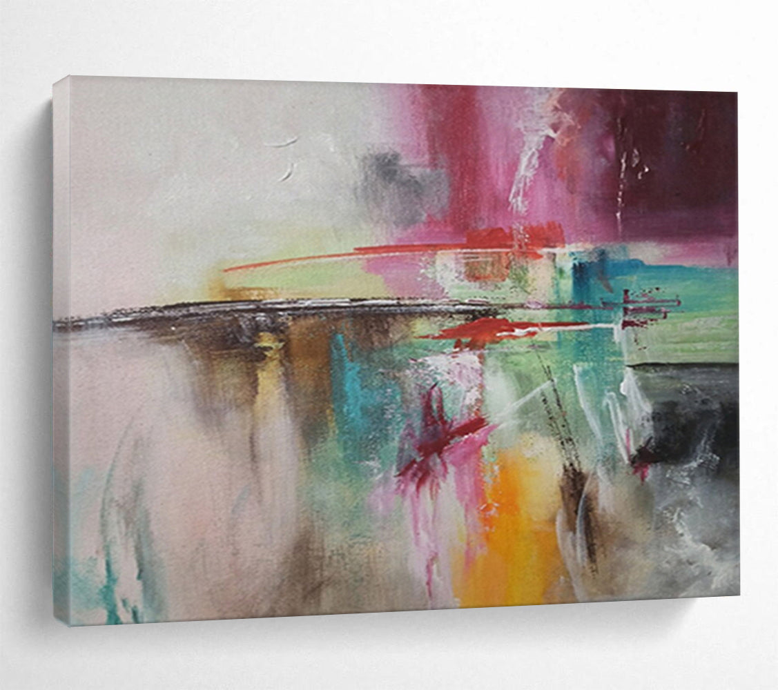“Colorful Abstract Fusion” - Abstract, Expressive - Styled Painting On Canvas DKS006