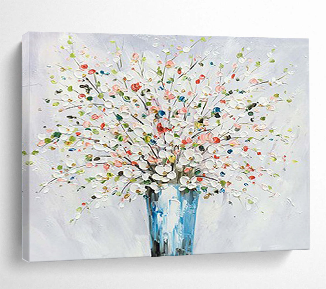 “Colorful Floral Bouquet” - Impasto Still - Life Painting On Canvas PT220