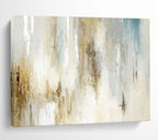 “Ethereal Beige And Blue Abstract” - Abstract Painting On Canvas DKS522
