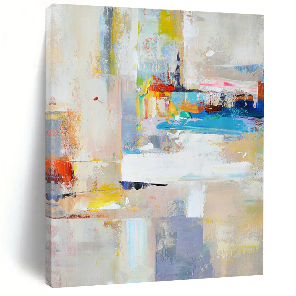 “Colorful Abstract Harmony” - Abstract Expressionist Painting On Canvas PS0001