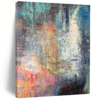“Colorful Abstract Mosaic” - Abstract Impressionist Painting On Canvas PT2327