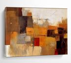 “Earthy Color Blocks” - Abstract Oil Painting on Canvas PT1505