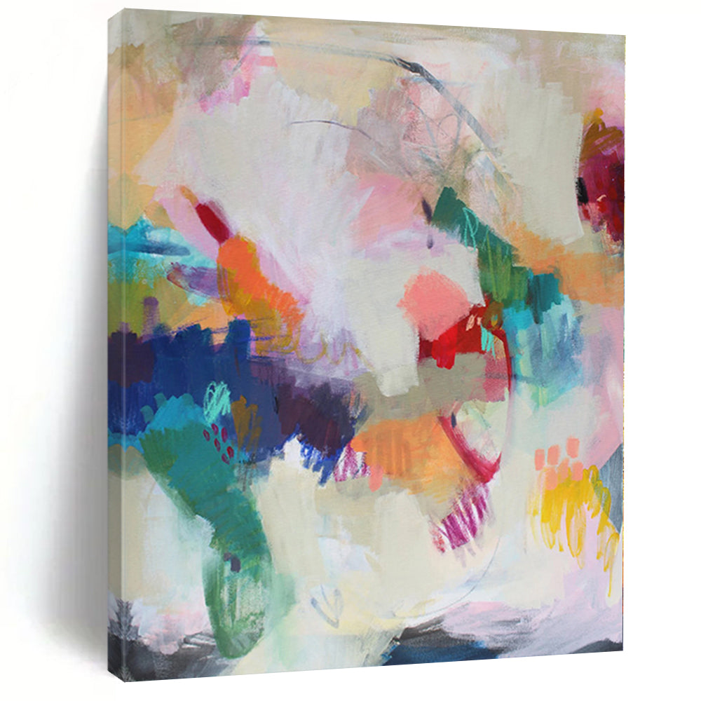 “Colorful Abstract Harmony” - Vibrant Abstract Painting On Canvas PS0094