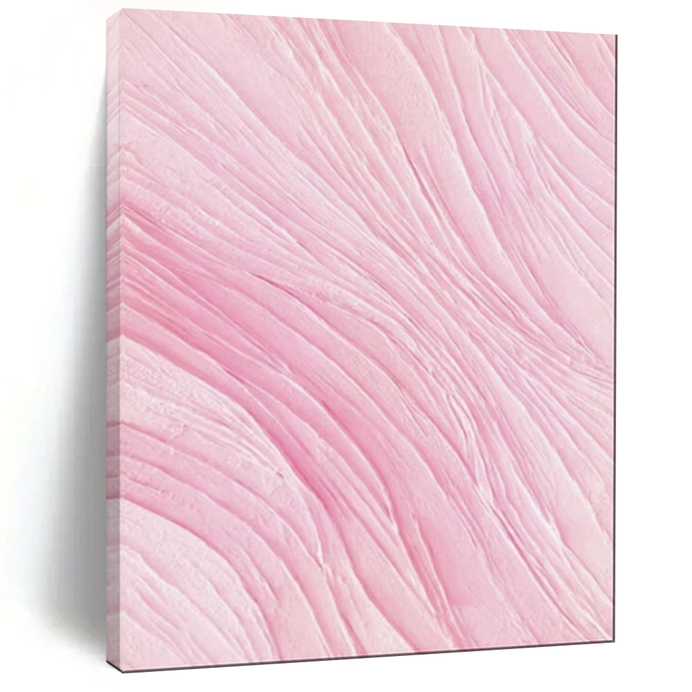 “Pink Wave Texture” - Abstract Textured Painting On Canvas PT1979