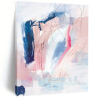 “Pink - Blue Abstract” - Soft Abstract Painting On Canvas PT2311