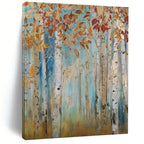 “Golden Autumn Birch Forest” - Impressionist - Inspired Landscape Painting On Canvas PT1437