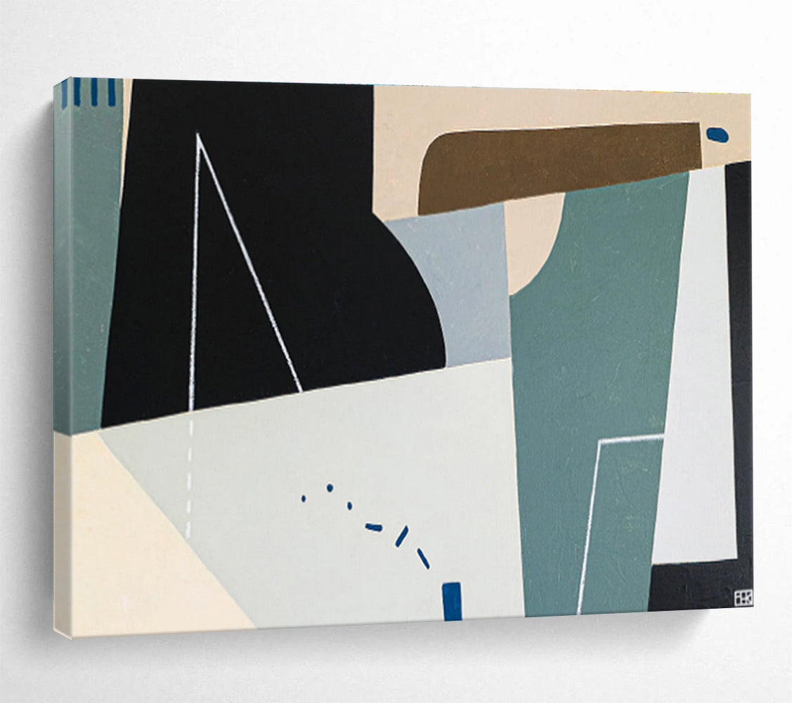 “Minimalist Geometric Abstract” - Abstract Painting On Canvas DKS553