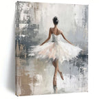 “Ballerina in White” - Impressionistic Oil Painting On Canvas PT2174