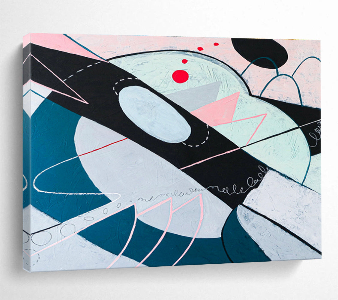 “Dynamic Geometric Abstract” - Geometric Abstract Painting DKS549